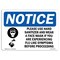 Signmission OSHA, Remember Wash Hands W/ Soap, 14in X 10in Peel & Stick Wall Graphic, 10" W, 14" L, Landscape OS-NS-RD-1014-L-16459 - alternate 1
